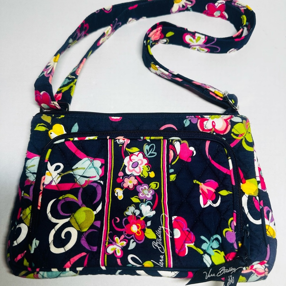 Vera Bradley Navy Floral Crossbody Bag